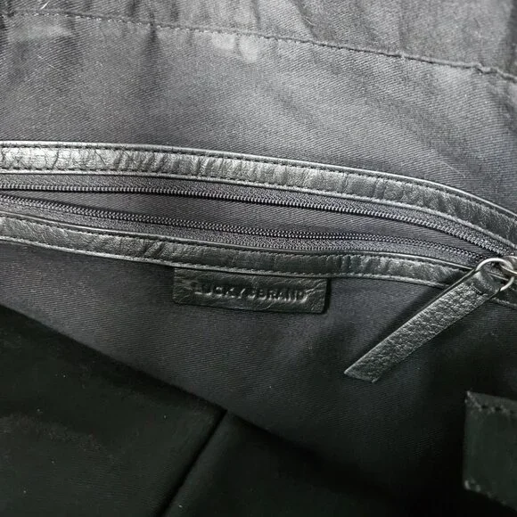 Lucky Brand Leather Studded Shoulder Tote Bag - Picture 9 of 9